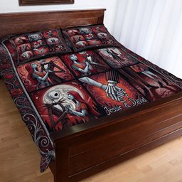 Perfect Gift For Couple - Personalized Nightmare Quilt Set – view 4