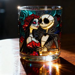 From Our First Kiss - Personalized Nightmare Whiskey Glass – view 2