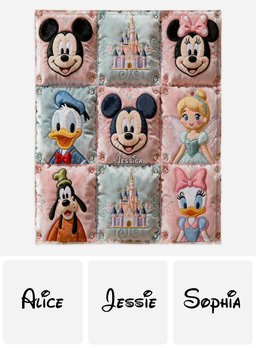 Magic Friends - Personalized Mouse Blanket – view 7