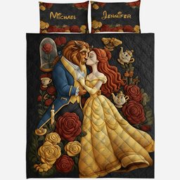 Princess And The Beast - Personalized Beauty And The Beast Quilt Set – view 2