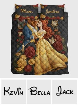 Princess And The Beast - Personalized Beauty And The Beast Quilt Set – view 6