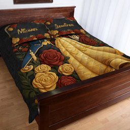 Princess And The Beast - Personalized Beauty And The Beast Quilt Set – view 4