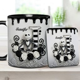 The Christmas Nightmare, Initial Customized - Personalized Nightmare Accent Mug & Coaster – view 8