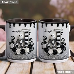 The Christmas Nightmare, Initial Customized - Personalized Nightmare Accent Mug & Coaster – view 7