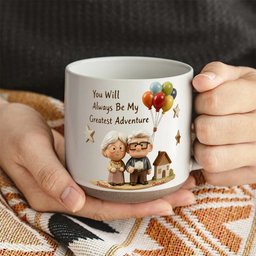 You Will Always Be My Greatest Adventure - Personalized Couple Printed Pottery Mug – view 2