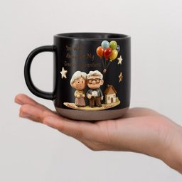 You Will Always Be My Greatest Adventure - Personalized Couple Printed Pottery Mug – view 3