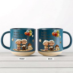 You Will Always Be My Greatest Adventure - Personalized Couple Printed Pottery Mug – view 5