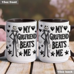 My Girlfriend Beats Me Nightmare - Personalized Nightmare Accent Mug & Coaster – view 7