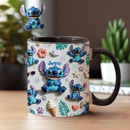 Ohana Means Family - Personalized Ohana Set Accent Mug with Acrylic Stirrers – view 4