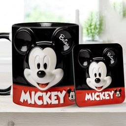 Big Ears Friend - Personalized Mouse Accent Mug & Coaster – view 8