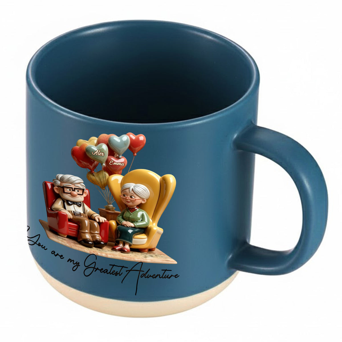You Are My Greatest Adventure - Personalized Mouse Printed Pottery Mug – view 8