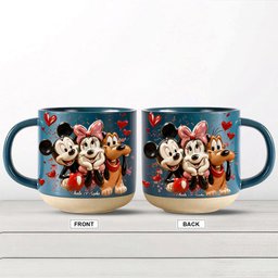 You And Me - Personalized Mouse Printed Pottery Mug – view 5