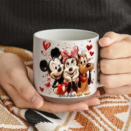 You And Me - Personalized Mouse Printed Pottery Mug – view 2