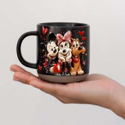 You And Me - Personalized Mouse Printed Pottery Mug – view 3