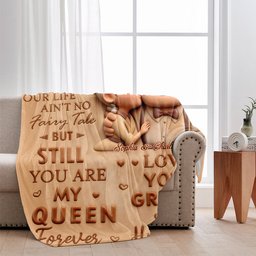 Up Couple, To My Wife, To My Husband - Personalized Couple Blanket – view 2