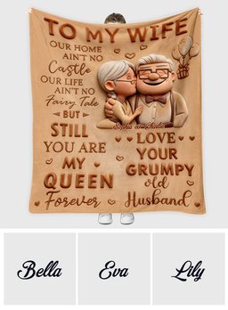 Up Couple, To My Wife, To My Husband - Personalized Couple Blanket – view 7