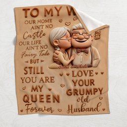 Up Couple, To My Wife, To My Husband - Personalized Couple Blanket – view 4