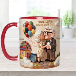 Old couple - Personalized Couple Accent Mug – view 7