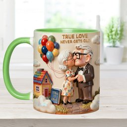 Old couple - Personalized Couple Accent Mug – view 8