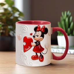Magical Cartoon Mouse Couple, Matching Mug - Personalized Mouse Accent Mug – view 2