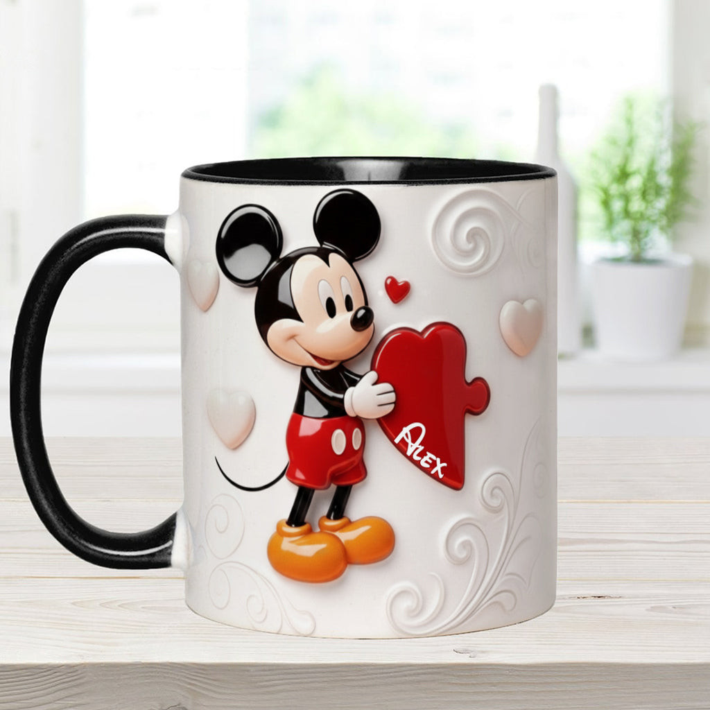 Magical Cartoon Mouse Couple, Matching Mug - Personalized Mouse Accent Mug – view 6