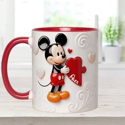 Magical Cartoon Mouse Couple, Matching Mug - Personalized Mouse Accent Mug – view 7
