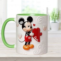 Magical Cartoon Mouse Couple, Matching Mug - Personalized Mouse Accent Mug – view 8