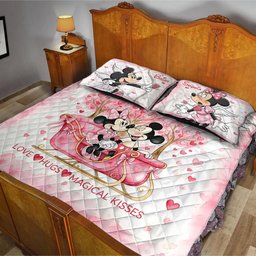 Main Street Sweethearts Pink - Personalized Mouse Quilt Set – view 5