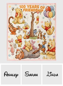 Bear And Friends - Personalized Mouse Blanket – view 7