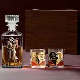 From Our First Kiss - Personalized Nightmare Whiskey Decanter Set – view 2