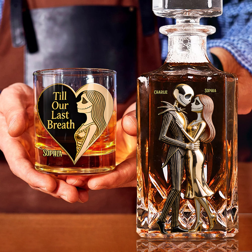 From Our First Kiss - Personalized Nightmare Whiskey Decanter Set – view 5
