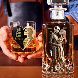 From Our First Kiss - Personalized Nightmare Whiskey Decanter Set – view 5