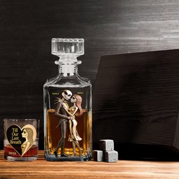 From Our First Kiss - Personalized Nightmare Whiskey Decanter Set – view 4