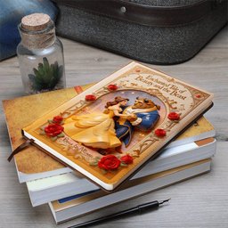Tale As Old As Time - Personalized Beauty And The Beast Leather Journal – view 7