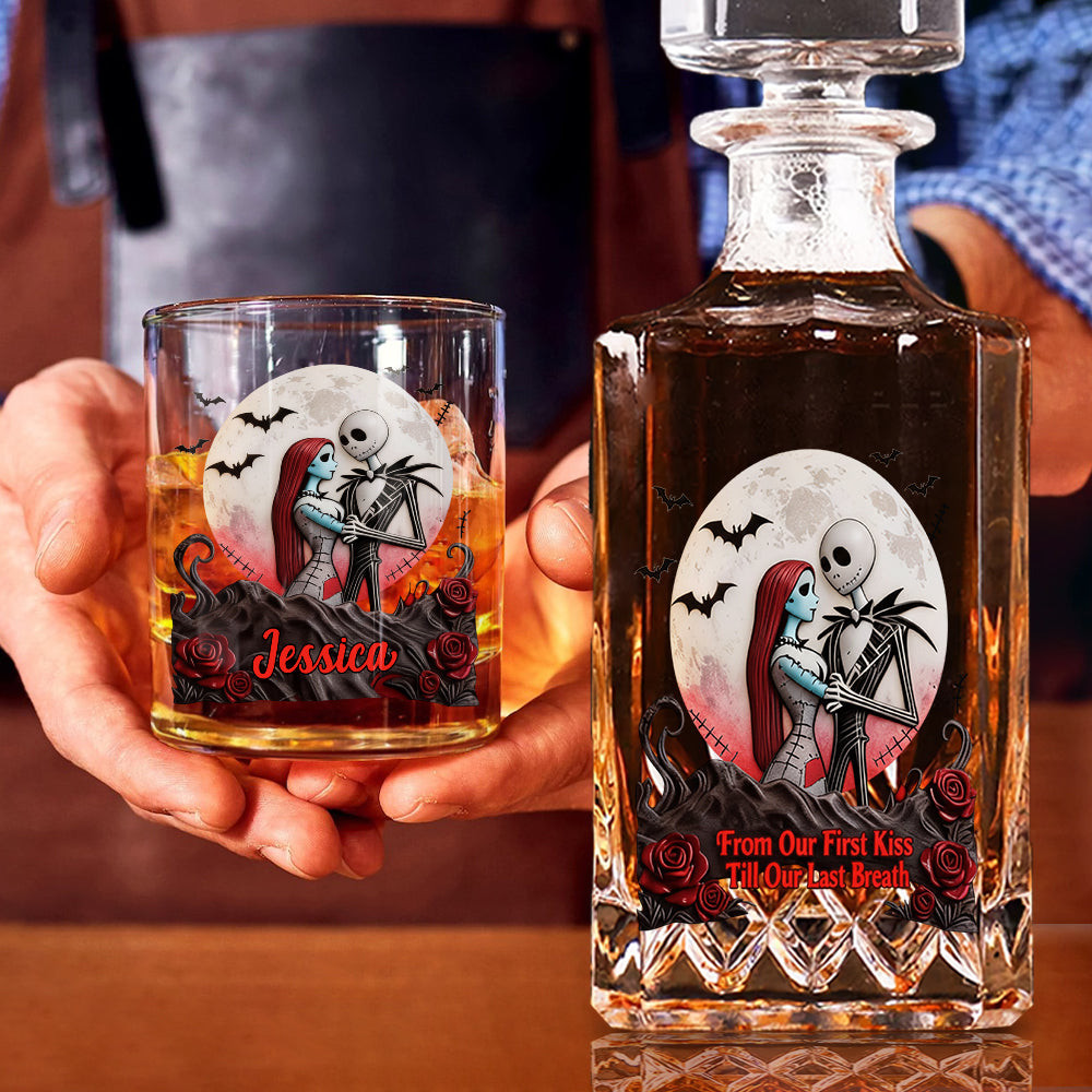 From Our First Kiss Till Our Last Breath - Personalized Nightmare Whiskey Decanter Set – view 5