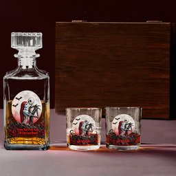 From Our First Kiss Till Our Last Breath - Personalized Nightmare Whiskey Decanter Set – view 2