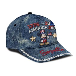 Patriotic Mouse America 250th Anniversary Cap - Personalized Mouse Classic Cap – view 4
