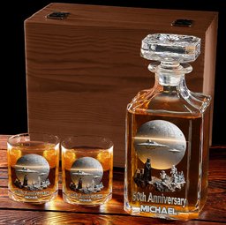 50th Anniversary - Personalized The Force Whiskey Decanter Set – view 3
