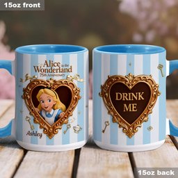 Wonder Gorl, Drink Me Mug - Personalized Mouse Accent Mug – view 4