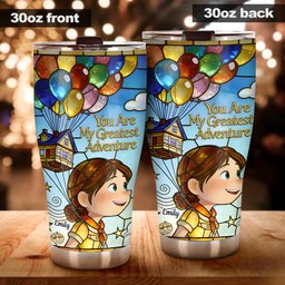 You Are My Greatest Adventure - Personalized Up Movie Couple Tumbler – view 2