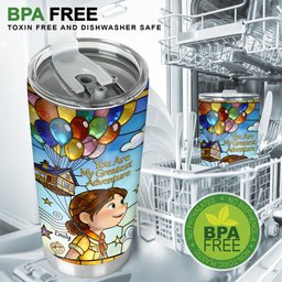 You Are My Greatest Adventure - Personalized Up Movie Couple Tumbler – view 5