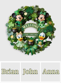 Lucky Friends - Personalized Mouse Custom Shaped Wood Sign – view 6