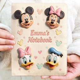 Magical Friends Notebook - Personalized Mouse Leather Journal – view 4