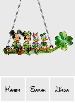 Lucky Friends - Personalized Mouse Window Hanging Suncatcher Ornament – view 7