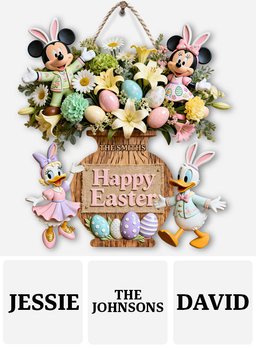 Happy Easter - Personalized Mouse Custom Shaped Wood Sign – view 6