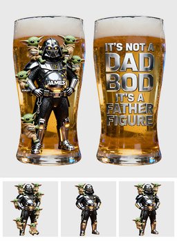 It's Not A Dad Bod It's A Father Figure - Personalized The Force Beer Pint – view 8