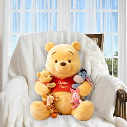Mama Bear - Personalized Yellow Bear Premium Faux Fur Pillow – view 5