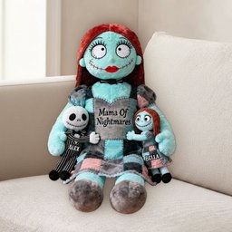 Mama Of Nightmares - Personalized Nightmare Premium Faux Fur Pillow – view 2