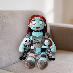 Mama Of Nightmares - Personalized Nightmare Premium Faux Fur Pillow – view 4