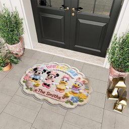 Easter's Day Magical Friends - Personalized Mouse Non-Slip Tufted Rug – view 6